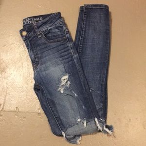 Distressed American eagle jeans